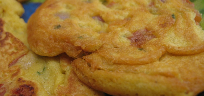 Savory Chickpea Flour Pancakes (at the Indian Culinary Institute)