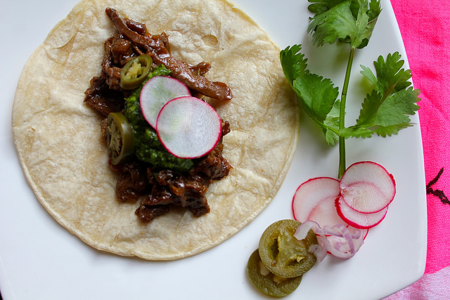 Beer-Braised Duck Tacos with Cilantro Sauce – Not Eating Out in New York