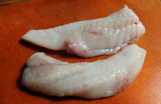 Pan Roasted Monkfish with Spinach Snap Peas and White Wine Sauce Not