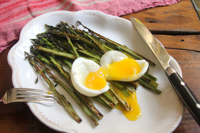Crispy-Roasted Asparagus and A Soft-Boiled Egg