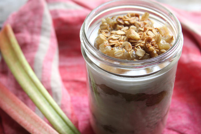 Rhubarb Compote and Yogurt Parfait