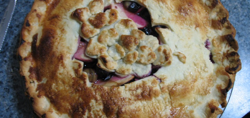 Concord Grape Apple Pie