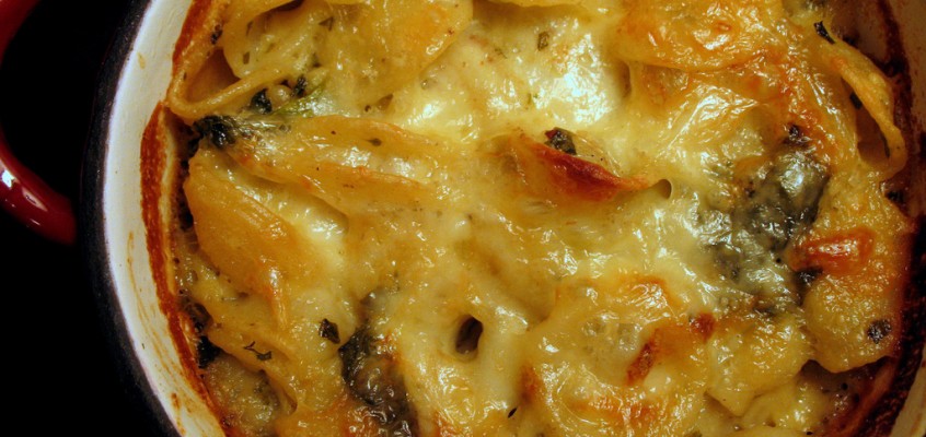 Completely Elitist Orecchiette & Arugula Casserole