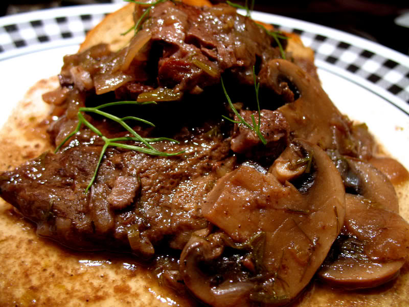 Beef Shanks Braised with Fennel and Mushrooms