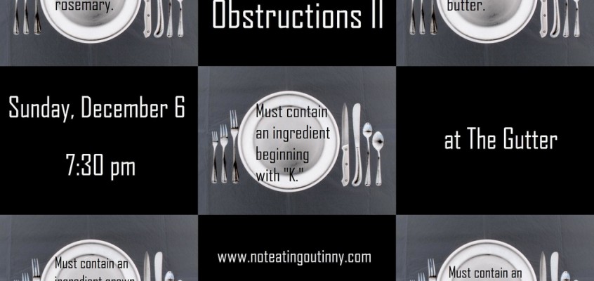 The Food Obstructions II is December 6