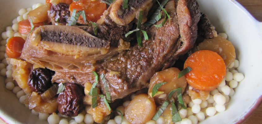Coffee Beer-Braised Short Ribs with Couscous