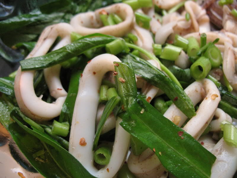Steamed Five-Spice Calamari & Water Spinach Salad