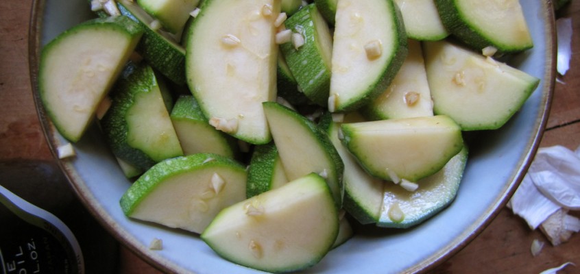 Garlicky Marinated Zucchini with Soy and Sesame