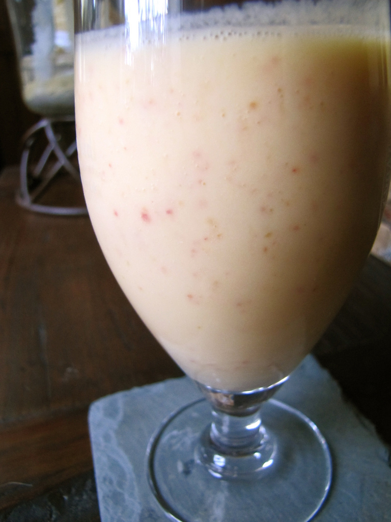 Peach Lassi (with a hint of cinnamon)