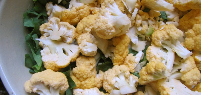 Cream of Cauliflower Casserole with Cured Salmon