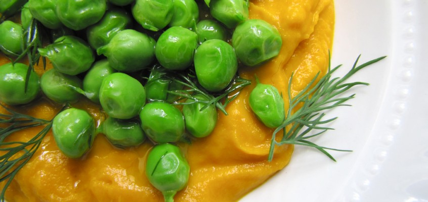 Fresh Peas and Carrot Puree with Dill