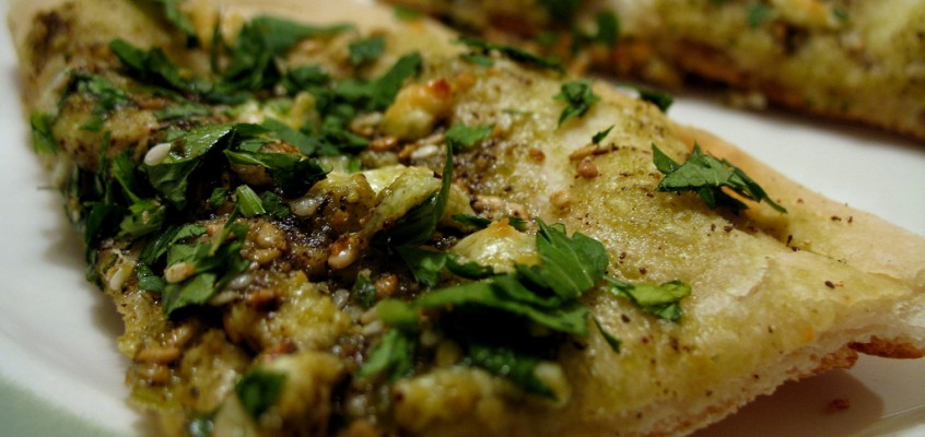 Za’atar Bread with Feta and Parsley