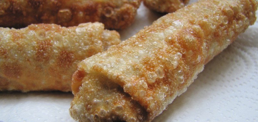 Steamed-Then-Fried Beef Spring Rolls