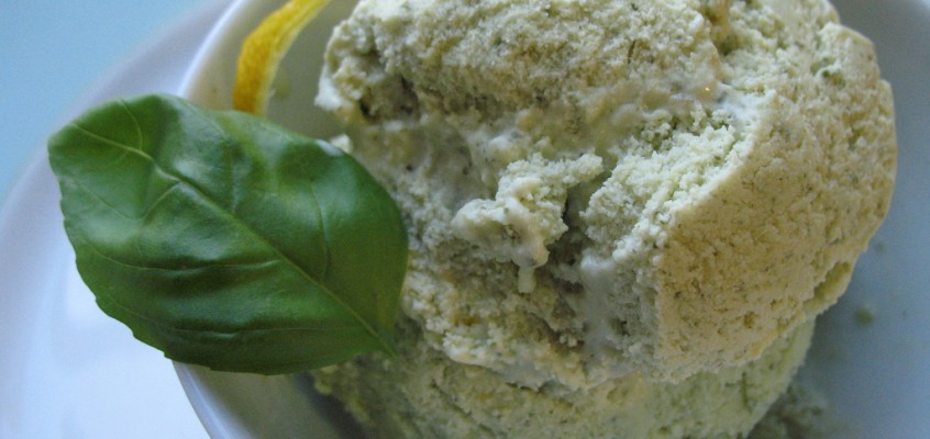 Basil Lemon Ice Cream