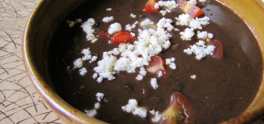 Black Bean Soup (with the Kitchen Sink)