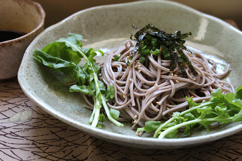 Chilled Soba with Arugula