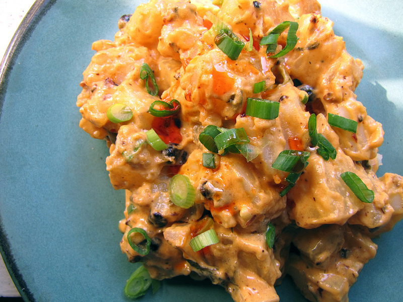 Spicy Szechuan Potato Salad with Cucumbers