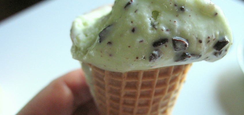 Just-Like-the-Parlor Mint Chip Ice Cream