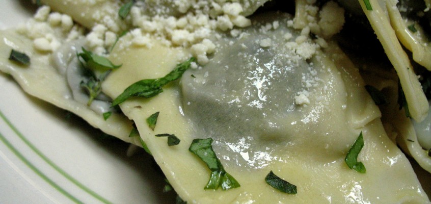 Black Bean Ravioli with Cotija and Fresh Oregano