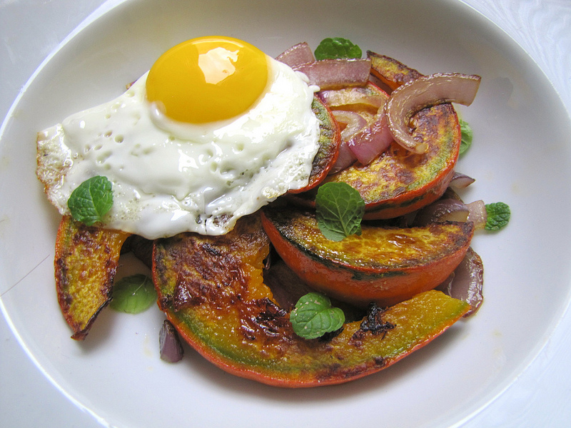 Kuri Squash “Steaks” and Eggs