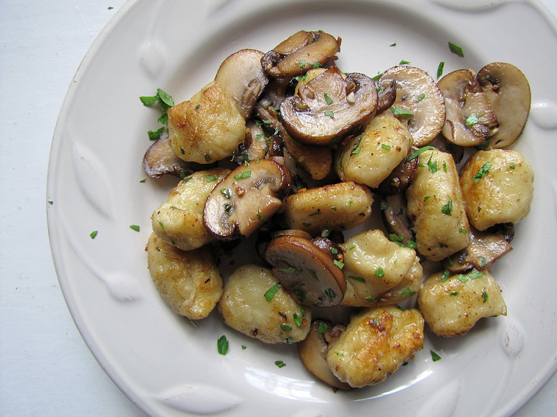 Parsnip Gnocchi with Crimini Mushrooms & Herbs
