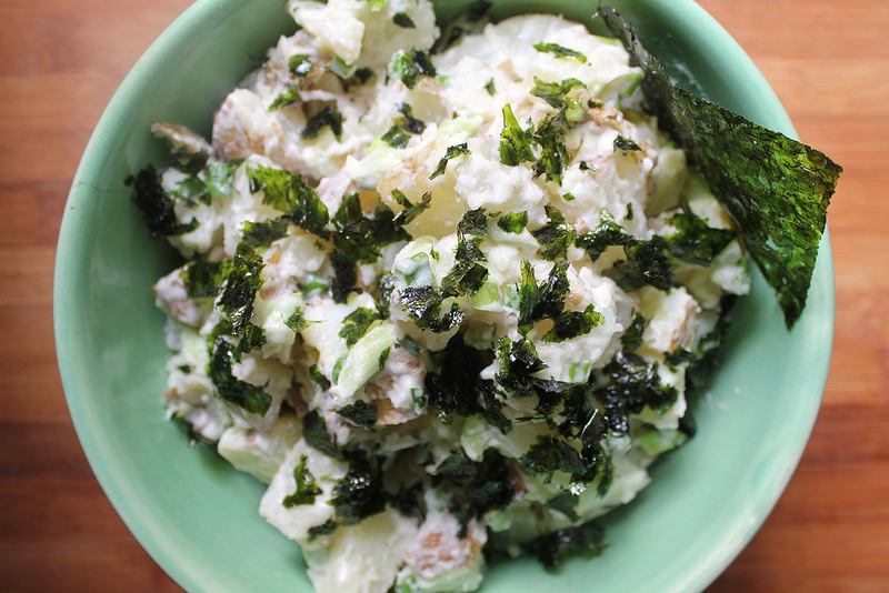 Potato Salad with Wasabi and Nori