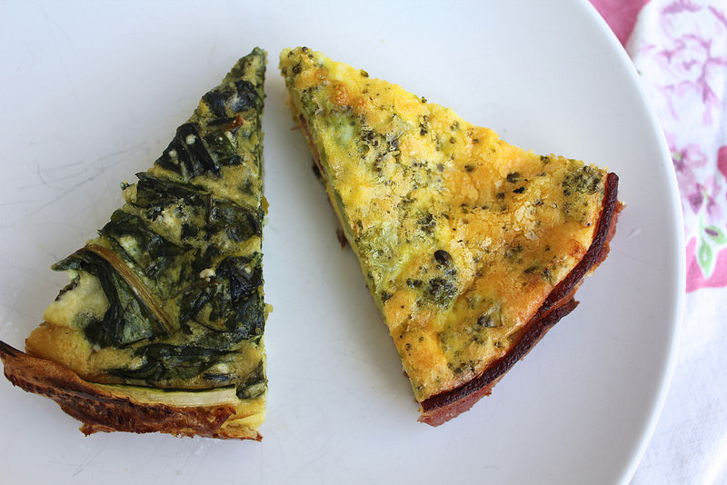 No-Pastry Quiche Two Ways: With A Bacon Crust and A Zucchini Crust