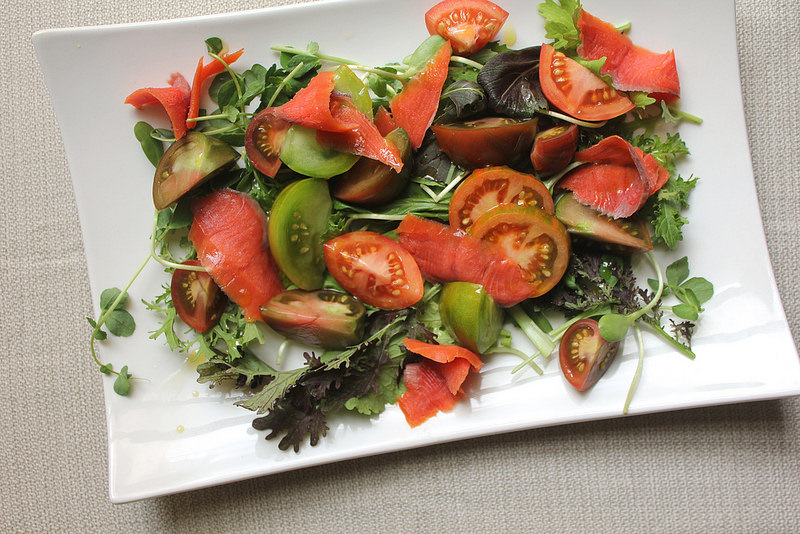 Fresh Tomato and Smoked Salmon Salad